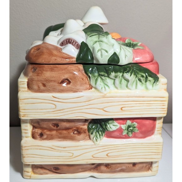 Treasure Craft Cookie Jar Vegetable Crate - Picture 2 of 9